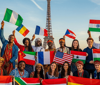 A collage of European landmarks