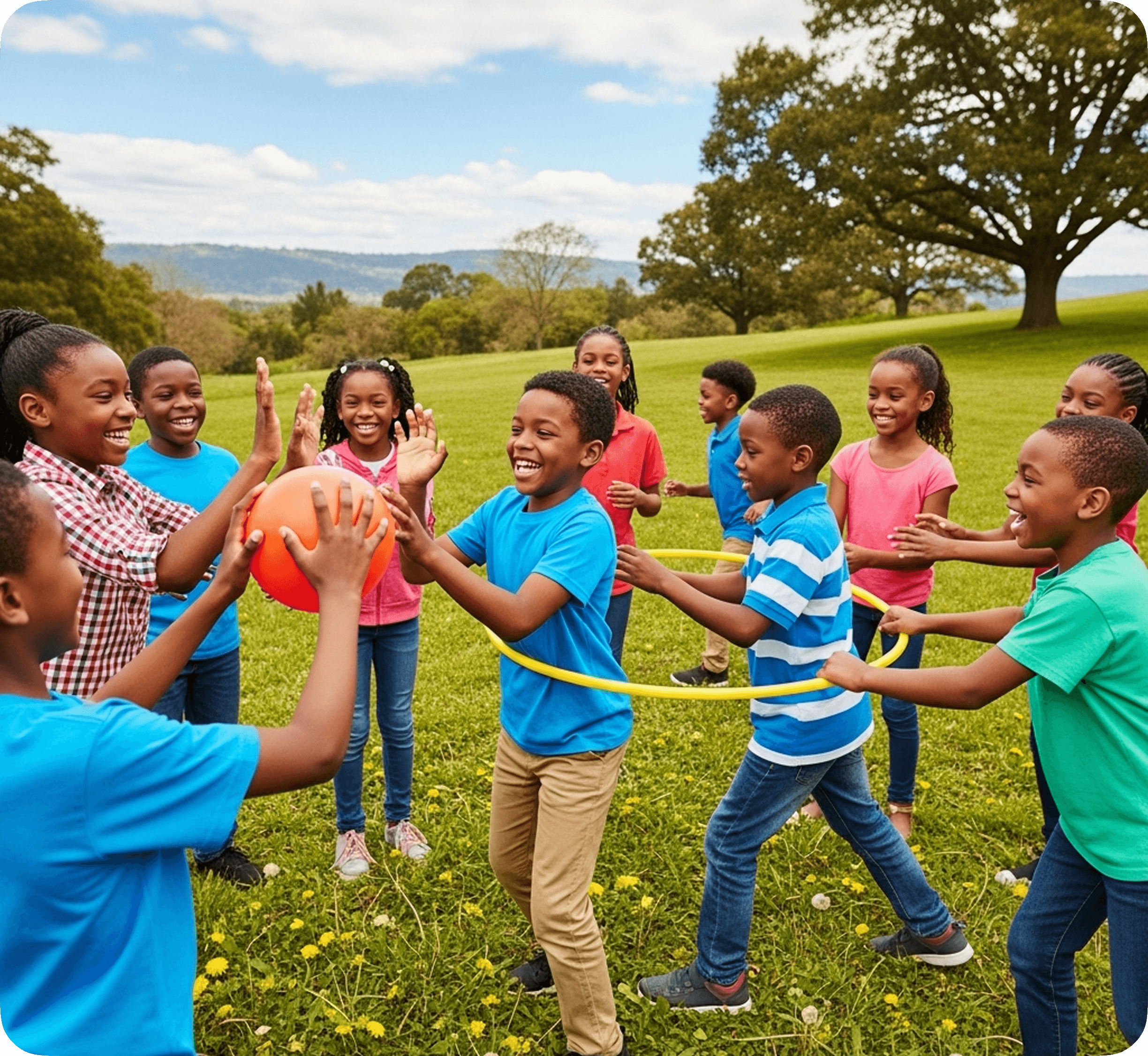 Children doing sports