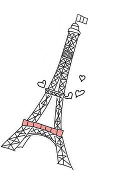 Decorative icon of the Eiffel Tower