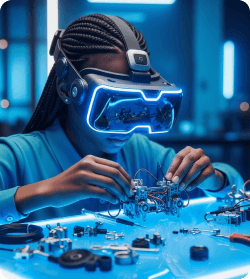 Student in classroom